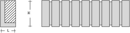 PV1-DF (NF/RF)-0.5-1-CC перемычка вертикальной кладки в один кирпич
