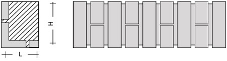 PV1-DF (NF/RF)-0.8-2-SS перемычка вертикальной кладки в один кирпич